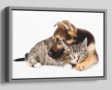 Load image into Gallery viewer, Canvas Floater Frames | Floating Frames for Canvas Pictures | 22mm Deep in Light Grey - Multi Photo Frames