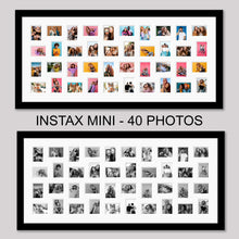 Load image into Gallery viewer, Instax Photo Frame for 40 Mini Instax Photos - Black Frame -White Mount - Multi Photo Frames