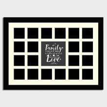 Load image into Gallery viewer, Large Multi Photo Family Frame Holds 20 4"x4" Instagram Size Photos in a 33mm Black Frame - Multi Photo Frames