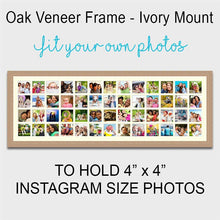 Load image into Gallery viewer, Large Multi Photo Frame Holds 52 4"x4" Instagram Size Photos in a 30mm Oak Veneer Frame - Multi Photo Frames