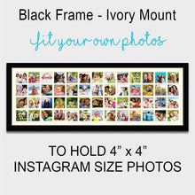 Load image into Gallery viewer, Large Multi Photo Frame Holds 52 4"x4" Instagram Size Photos in a 33mm Black Wood Frame - Multi Photo Frames
