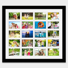 Load image into Gallery viewer, Large Multi Photo Frame to Hold 20 6"x4" Photos in a 33mm Black Wood Frame - Multi Photo Frames