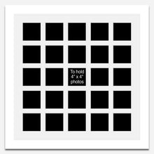 Load image into Gallery viewer, Large Multi Photo Picture Frame Holds 25 4"x4" Instagram Size Photos 33mm White Wood Frame - Multi Photo Frames