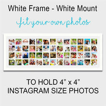 Load image into Gallery viewer, Large Multi Photo Picture Frame Holds 52 4"x4" Instagram Size Photos in a 33mm White Wood Frame - Multi Photo Frames
