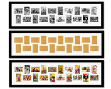 Load image into Gallery viewer, Large Panoramic Multi Photo Picture Frame - Holds 20 photos in a Black Frame - Multi Photo Frames
