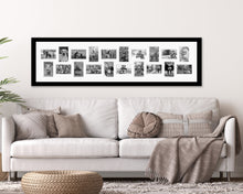 Load image into Gallery viewer, Large Panoramic Multi Photo Picture Frame - Holds 20 photos in a Black Frame - Multi Photo Frames
