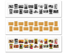Load image into Gallery viewer, Large Panoramic Multi Photo Picture Frame - Holds 20 photos in a White Frame - Multi Photo Frames