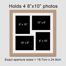 Load image into Gallery viewer, Multi Photo Frame Holds 4 8" x 10" Photos in an Oak Veneer Frame - Multi Photo Frames