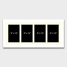 Load image into Gallery viewer, Multi Photo Frame to hold 4 8 x 12 Photos in a White Wood Frame - Multi Photo Frames