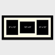 Load image into Gallery viewer, Multi Photo Picture Frame to Hold 3 10x8 Photos in a 22mm Black Frame - Multi Photo Frames