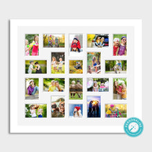 Load image into Gallery viewer, Photo Collage Printed and Framed for 20 Photos - White Frame - Multi Photo Frames