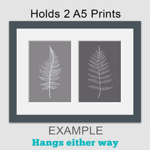 Load image into Gallery viewer, Picture Frame to hold A5 photos or prints in a Grey Wood Frame - Multi Photo Frames