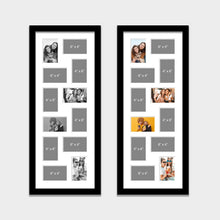 Load image into Gallery viewer, Large Multi Photo Picture Frame for 12 6" x 4" Photos in a Black Wood Frame - Multi Photo Frames
