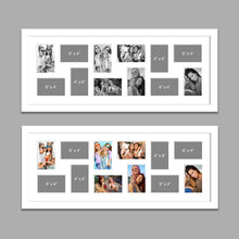 Load image into Gallery viewer, Large Multi Photo Picture Frame for 12 6" x 4" Photos in a White Frame - Multi Photo Frames
