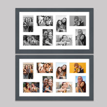 Load image into Gallery viewer, Multi Photo Frame to Hold 8 - 6"x4" photos in a Grey Frame - Multi Photo Frames
