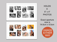 Load image into Gallery viewer, Multi Photo Frame to Hold 8 - 6"x4" photos in a White Frame - Multi Photo Frames
