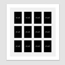 Load image into Gallery viewer, Multi Photo Picture Frame Holds 12 4" x 6" Photos in a White Frame - Multi Photo Frames
