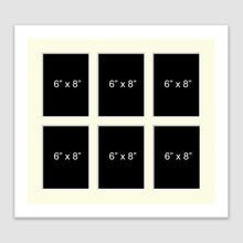 Load image into Gallery viewer, 6 Aperture Multi-Photo Frame to hold 6 6"x8" Photos in a White Frame - Multi Photo Frames
