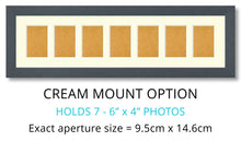 Load image into Gallery viewer, 7 Aperture Photo Frame | Hold 7 6" x 4" Photos | Grey Wood - Multi Photo Frames
