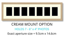 Load image into Gallery viewer, 7 Aperture Photo Frame | Hold 7 6" x 4" Photos | Oak Veneer Frame - Multi Photo Frames
