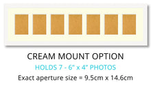 Load image into Gallery viewer, 7 Aperture Photo Frame | Hold 7 6" x 4" Photos | White Wood - Multi Photo Frames
