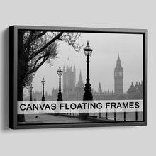 Load image into Gallery viewer, Canvas Floater Frames | Floating Canvas Tray Frames | 40mm Deep in Black - Multi Photo Frames
