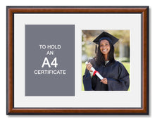 Load image into Gallery viewer, Graduation Photo Frame in a Mahogany Stain Wood - Multi Photo Frames
