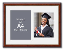 Load image into Gallery viewer, Graduation Photo Frame in a Walnut Stain Wood - Multi Photo Frames
