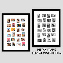 Load image into Gallery viewer, Instax Frame for 24 Mini Instax Photos - Black Frame - Multi Photo Frames
