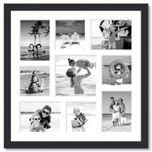 Load image into Gallery viewer, Large Multi Aperture Photo Frame Holds 9 Photos | Black Frame - Multi Photo Frames

