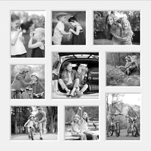 Load image into Gallery viewer, Large Multi Aperture Photo Frame Holds 9 Photos | White Frame - Multi Photo Frames
