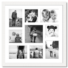 Load image into Gallery viewer, Large Multi Aperture Photo Frame Holds 9 Photos | White Frame - Multi Photo Frames
