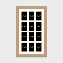 Load image into Gallery viewer, Large Multi Photo Collage Frame Holds 12 4"x6" Photos in a 30mm Oak Veneer Finish - Multi Photo Frames
