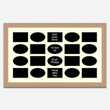 Load image into Gallery viewer, Large Multi Photo Collage frame Holds 20 6"x4" photos in a 30mm Oak Veneer Frame - Multi Photo Frames
