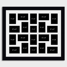 Load image into Gallery viewer, Large Multi Photo Collage Picture Frame Holds 20 photos in a Black Frame - Multi Photo Frames
