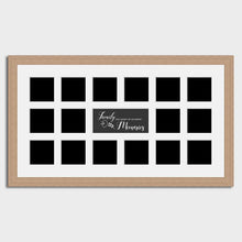 Load image into Gallery viewer, Large Multi Photo Family Picture Frame Holds 16 4x4 Photos in a 30mm Oak Veneer Frame - Multi Photo Frames
