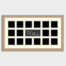 Load image into Gallery viewer, Large Multi Photo Family Picture Frame Holds 16 4x4 Photos in a 30mm Oak Veneer Frame - Multi Photo Frames

