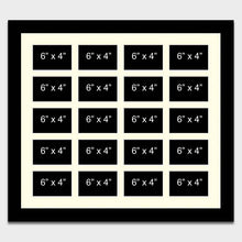 Load image into Gallery viewer, Large Multi Photo Frame to Hold 20 6"x4" Photos in a 33mm Black Wood Frame - Multi Photo Frames
