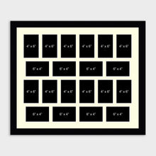 Load image into Gallery viewer, Large Multi Photo Picture Frame Holds 20 6" x 4" photos in a 33mm Black Wooden Frame - Multi Photo Frames
