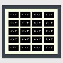 Load image into Gallery viewer, Large Multi Photo Picture Frame Holds 20 6"x4" photos in a 40mm Dark Grey Frame - Multi Photo Frames
