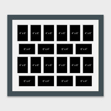 Load image into Gallery viewer, Large Multi Photo Picture Frame Holds 20 mixed Shape 6" x 4" Photos in a 40mm Dark Grey Frame - Multi Photo Frames
