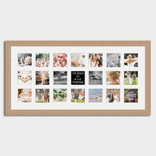 Load image into Gallery viewer, Large Multi Photo Picture Frames for 21 4"x4" Instagram Size Photos in a 30mm Oak Veneer Frame - Multi Photo Frames
