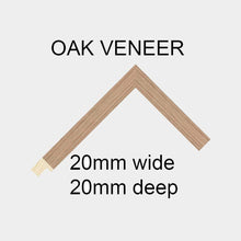 Load image into Gallery viewer, Multi Aperture Photo Frame for 25 mini photos 2"x3" photos in a 20mm Oak Veneer Frame - Multi Photo Frames
