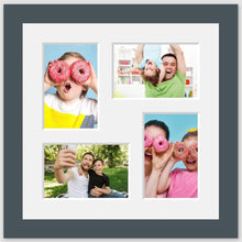 Load image into Gallery viewer, Multi Photo Frame - Holds 4 6" x 4" photos in a Grey Frame - Multi Photo Frames
