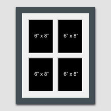 Load image into Gallery viewer, Multi Photo Frame Holds 4 6"x8" Photos in a 29mm Dark Grey Frame - Multi Photo Frames
