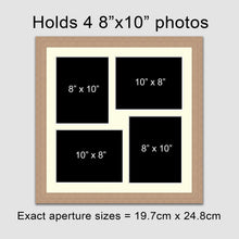 Load image into Gallery viewer, Multi Photo Frame Holds 4 8" x 10" Photos in an Oak Veneer Frame - Multi Photo Frames
