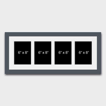 Load image into Gallery viewer, Multi Photo Frame | Holds 4 8"x6" Photos in a 29mm Dark Grey Frame - Multi Photo Frames
