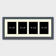 Load image into Gallery viewer, Multi Photo Frame | Holds 4 8"x6" Photos in a 29mm Dark Grey Frame - Multi Photo Frames
