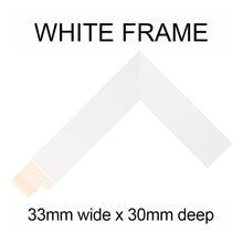 Load image into Gallery viewer, Multi Photo Frame Holds 6 8"x6" Photos in a 33mm White Wood Frame - Multi Photo Frames
