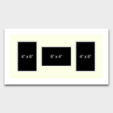 Load image into Gallery viewer, Multi Photo Frame to hold 3 4" x 6" Mixed Photos in a white frame - Multi Photo Frames
